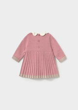 Mayoral newborn girl knit dress in Cipria, sizes 2-18M – product view 2