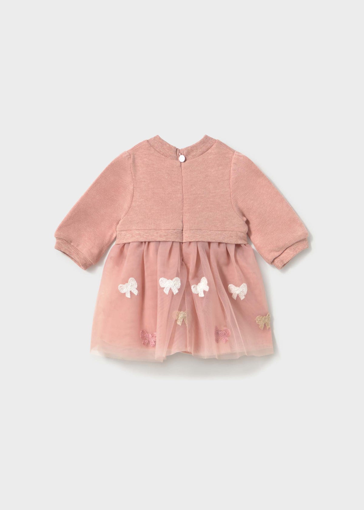 Mayoral newborn girl tulle dress in Nude Vigore, sizes 4-18M – product view 1