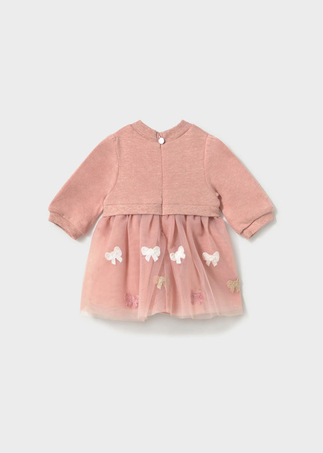 Mayoral newborn girl tulle dress in Nude Vigore, sizes 4-18M – product view 1