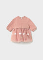 Mayoral newborn girl tulle dress in Nude Vigore, sizes 4-18M – product view 1