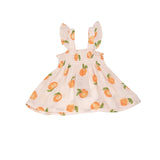 Ruffle Strap Smocked Top & Diaper Cover - Peaches | Angel Dear - Jenni Kidz