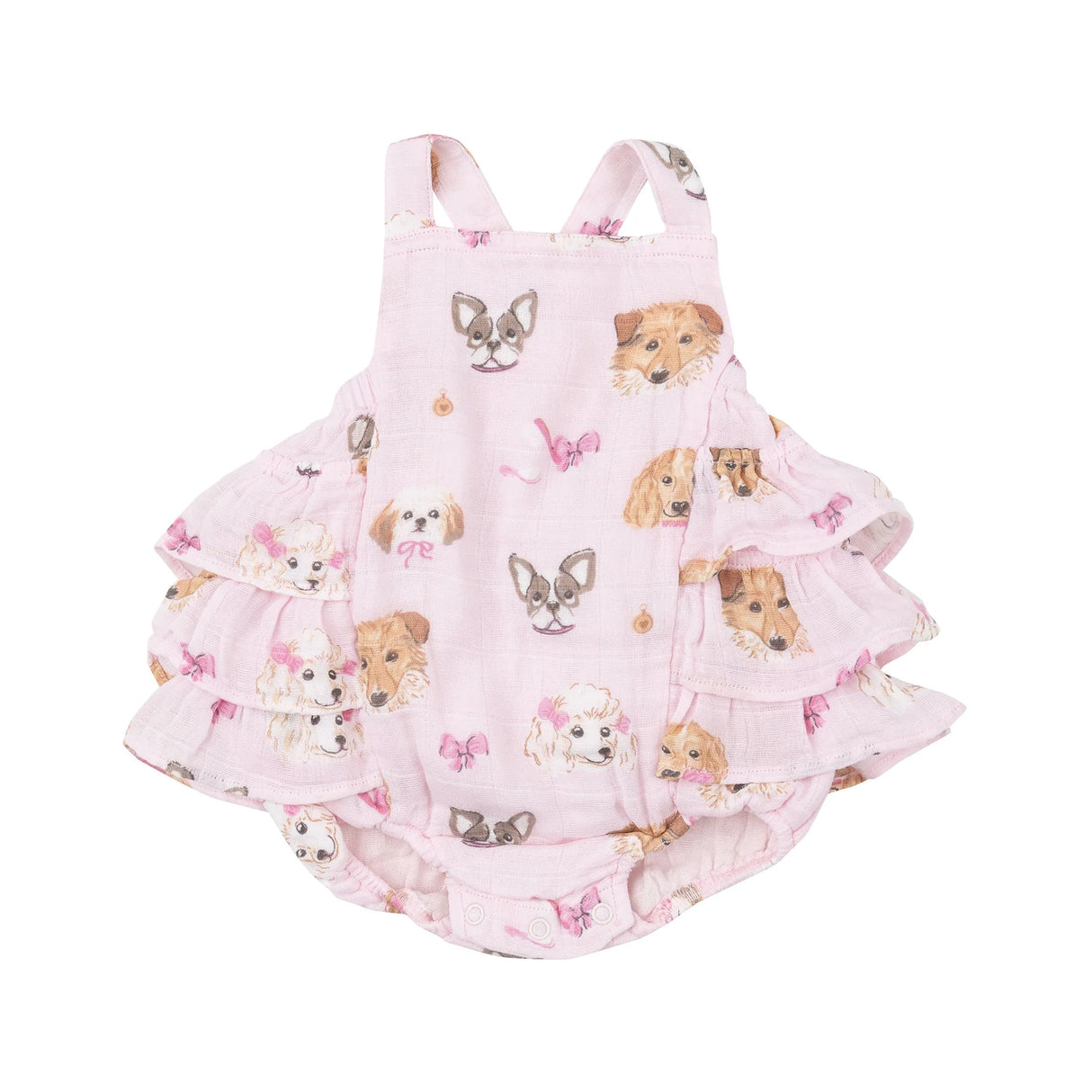 Ruffle Sunsuit - Pretty Puppy Faces | Angel Dear - Jenni Kidz