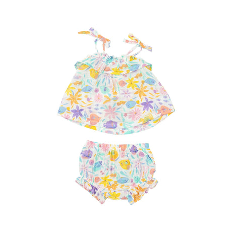 Ruffle Top & Bloomer - Tropical Fish Floral | Angel Dear - Jenni Kidz