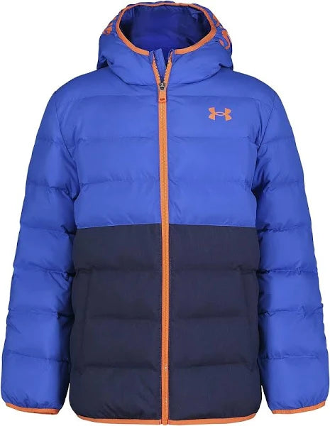 Boys' UA Pronto Puffer Colorblock Jacket - Versa Blue | Under Armour - Jenni Kidz