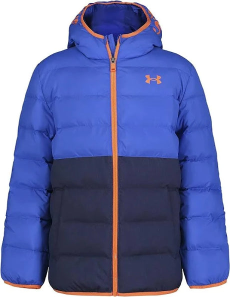 Boys' UA Pronto Puffer Colorblock Jacket - Versa Blue | Under Armour - Jenni Kidz