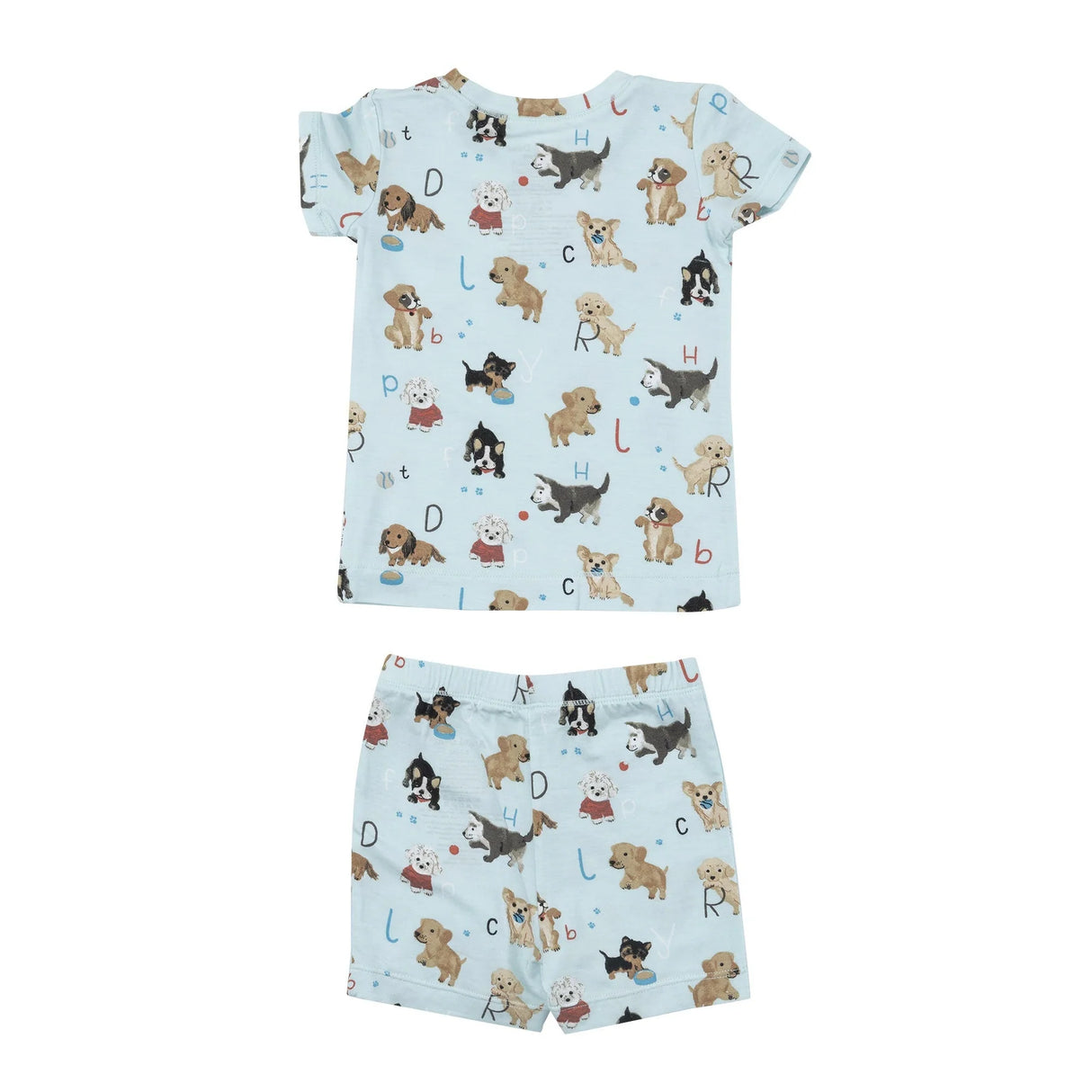 Short Loungewear Set - Puppy Alphabet Blue | Angel Dear - Jenni Kidz