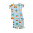 Short Loungewear Set - Send Snacks Blue | Angel Dear - Jenni Kidz