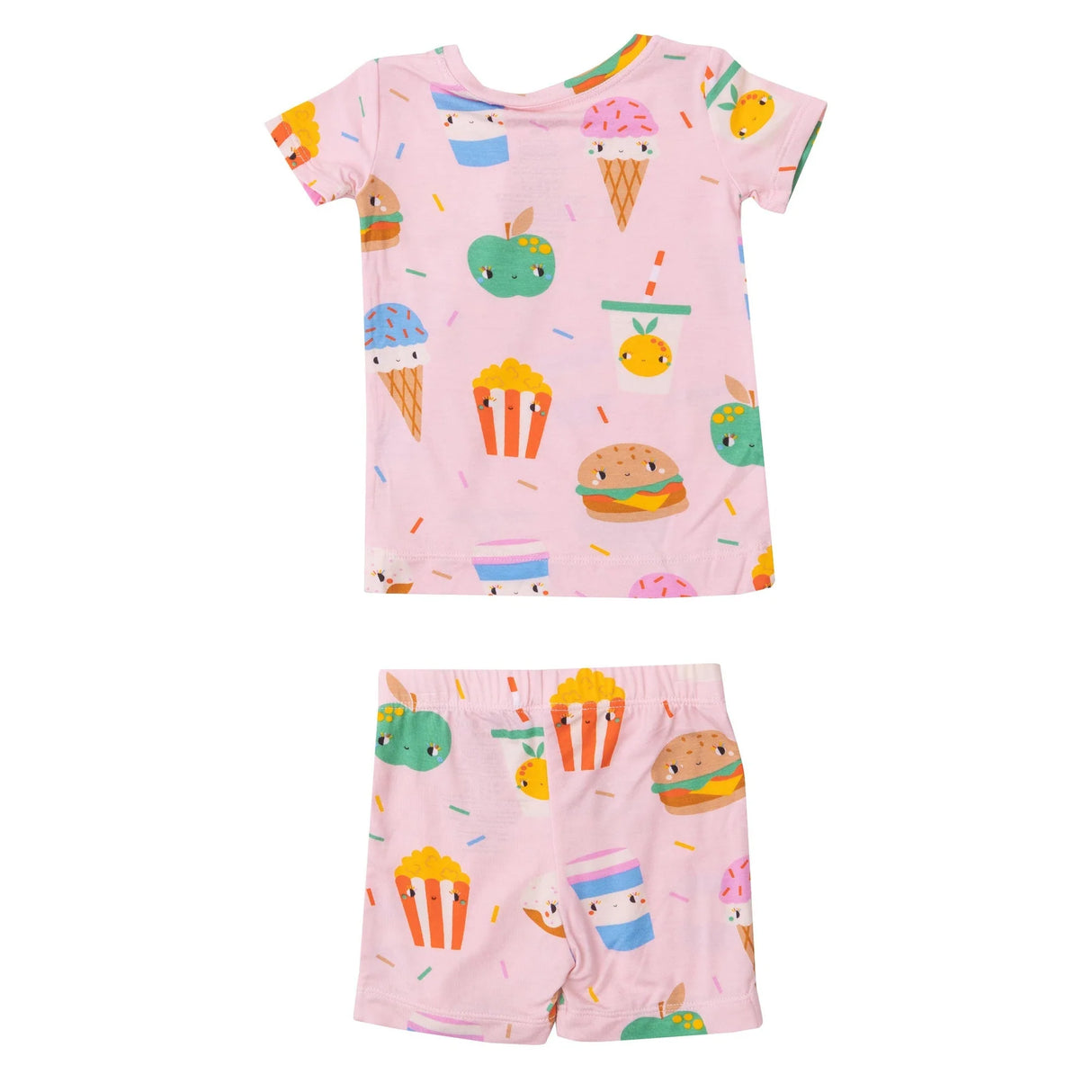 Short Loungewear Set - Send Snacks Pink | Angel Dear - Jenni Kidz