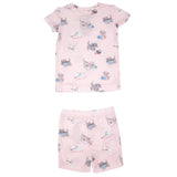 Short Loungewear Set - Vintage Kitten | Angel Dear - Jenni Kidz