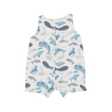 Shortie Romper - Blue Whales | Angel Dear - Jenni Kidz