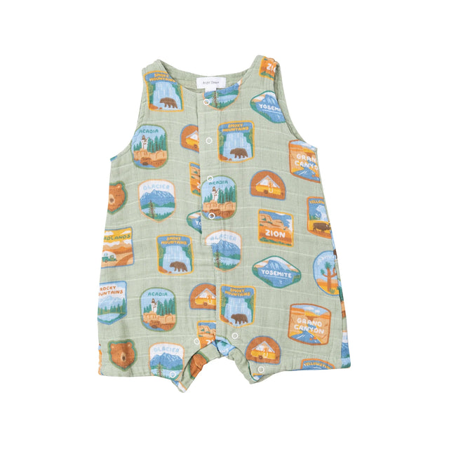 Shortie Romper - National Park Patches | Angel Dear - Jenni Kidz