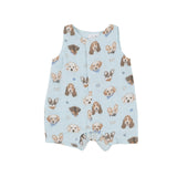 Shortie Romper - Vintage Puppy Faces | Angel Dear - Jenni Kidz