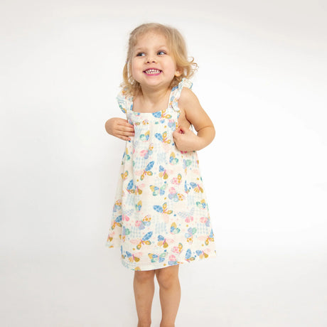 Sundress And Diaper Cover - Butterfly Patch | Angel Dear - Jenni Kidz