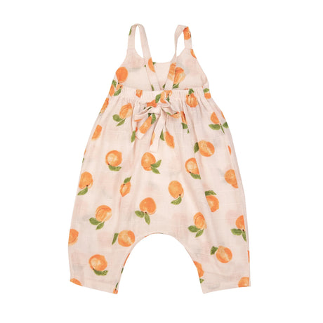 Tie Back Romper - Peaches | Angel Dear - Jenni Kidz