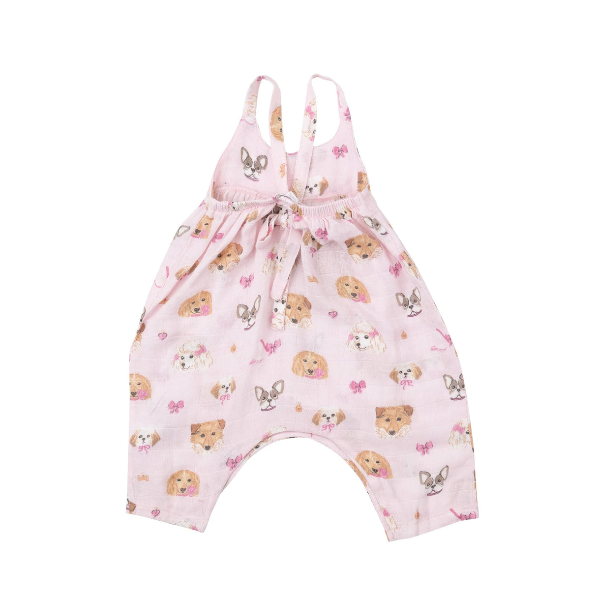 Tie Back Romper - Pretty Puppy Faces | Angel Dear - Jenni Kidz