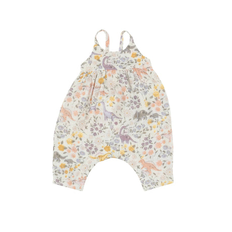 Tie Back Romper - Sweet Floral Dino | Angel Dear - Jenni Kidz