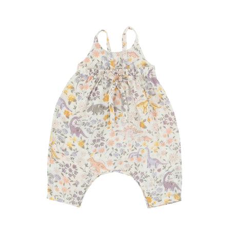 Tie Back Romper - Sweet Floral Dino | Angel Dear - Jenni Kidz