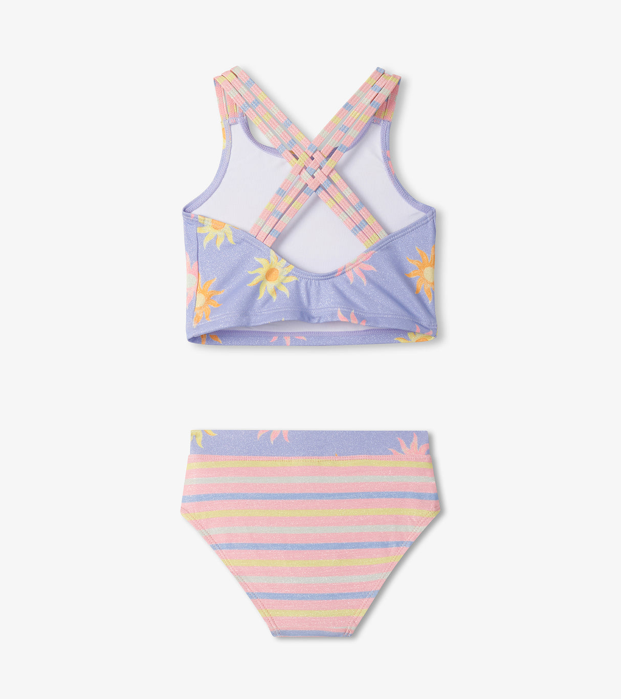Girls Lavender Sunshine Two-Piece Swimsuit