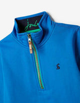 Dale Printed 1/2 Zip Sweatshirt - Blue Lynx | Joules - Jenni Kidz