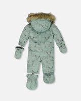 Full set with hood, mittens, booties, and included polar fleece neckwarmer