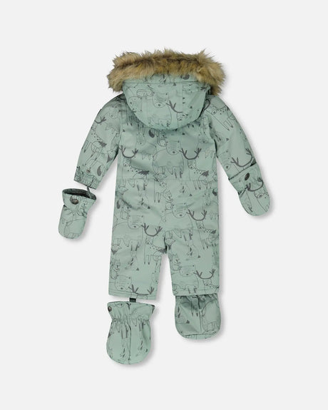 Full set with hood, mittens, booties, and included polar fleece neckwarmer