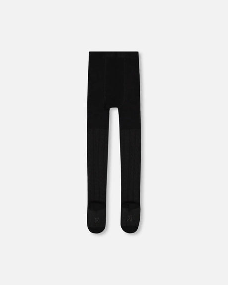 Baby Cable Tights Black | Deux par Deux | Jenni Kidz