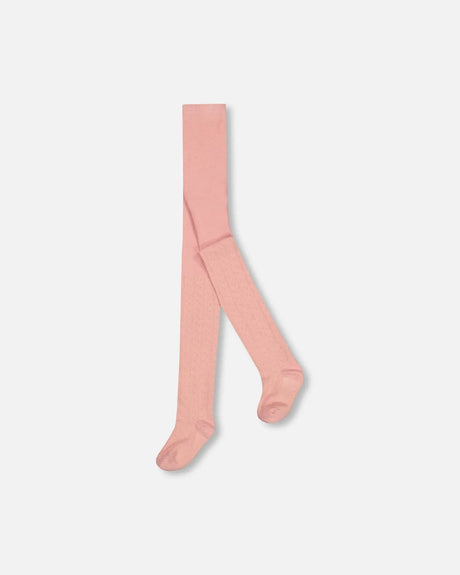 Cable Tights Powder Pink | Deux par Deux | Jenni Kidz