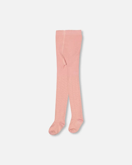 Cable Tights Powder Pink | Deux par Deux | Jenni Kidz