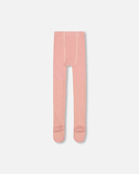 Cable Tights Powder Pink | Deux par Deux | Jenni Kidz