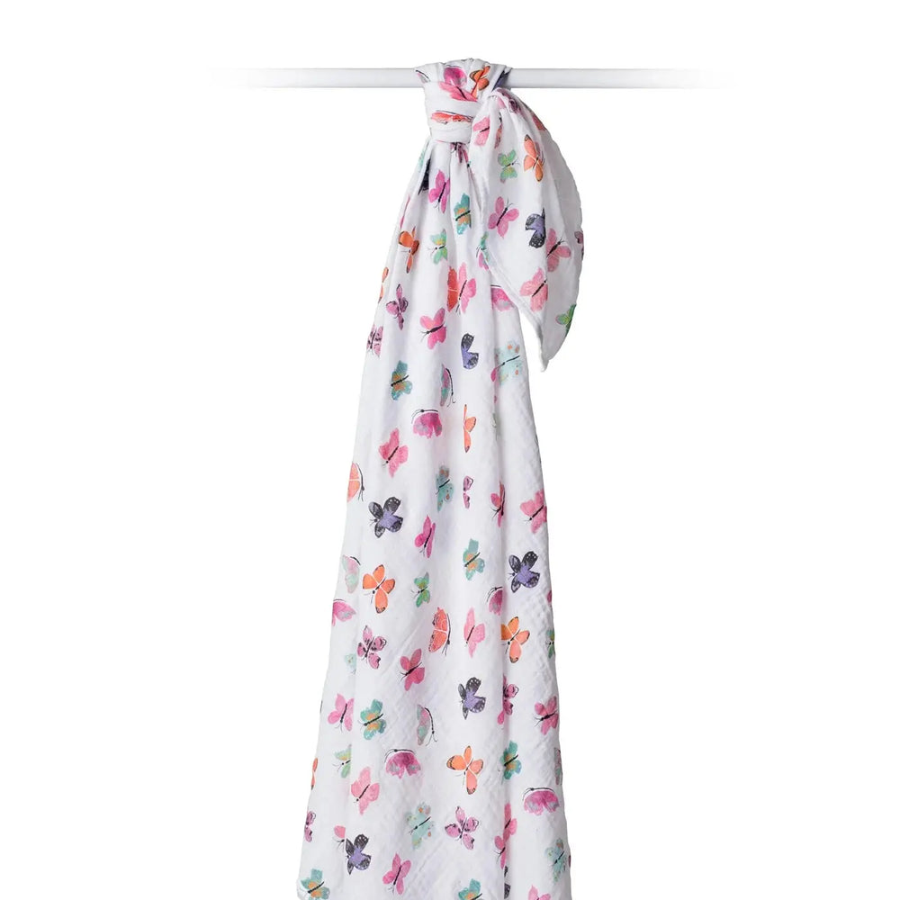 Cotton Muslin Swaddle - Butterfly | Lulujo | Lulujo | Jenni Kidz