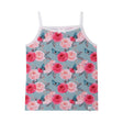 Printed Tank Top Blue Roses & Butterflies-0