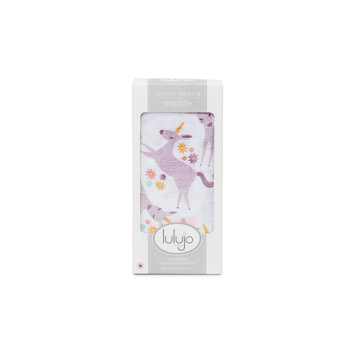 Cotton Muslin Swaddle - Modern Unicorn | Lulujo - Jenni Kidz